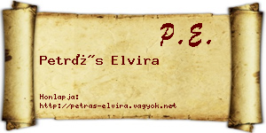Petrás Elvira névjegykártya