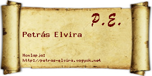 Petrás Elvira névjegykártya
